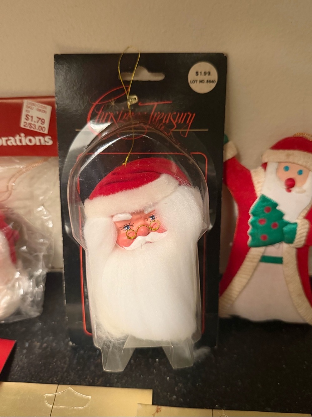Vintage Santa Ornaments Lot - Picture 2 of 7